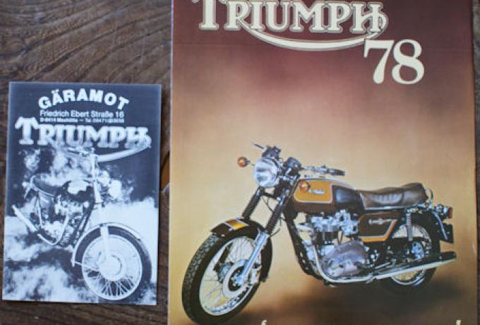 Triumph 78 'ride a living legend', Prospekt