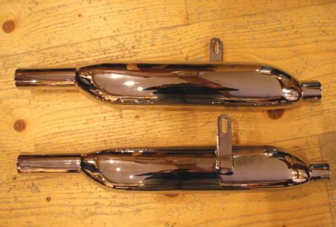 AJS/Matchless Silencers G9/G11/M20/M30 500, 600 cc 1 1/2" Sept. 1955 on /Pair