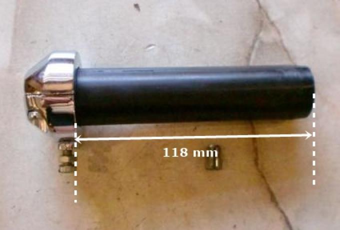 Gasgriff mit Gummi und Seilstop f. 1" 25mm Lenker /Set  - neu