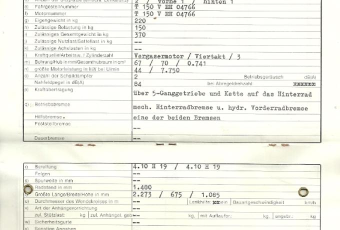 Triumph T150 750cc 1975