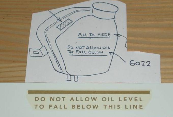 AJS/Matchless Abziehbild für Öltank 1934/56