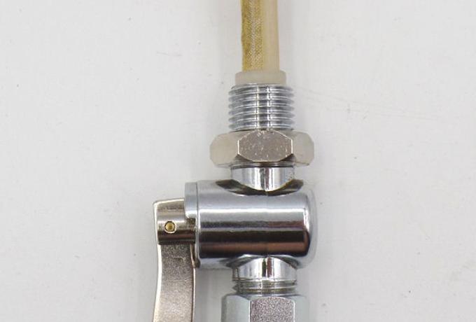 Petrol Tap without Tube 1/4" with Spigot and Nut