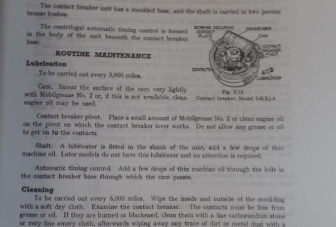 BSA C10 and C11 250cc SV and 250cc OHV Service Sheet / Instruction Book