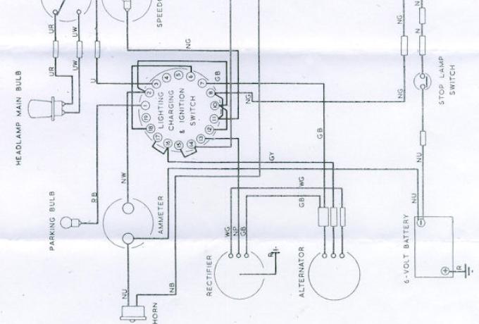 Norton Main Wiring Harness/Loom Mod. 88/99 1958-63