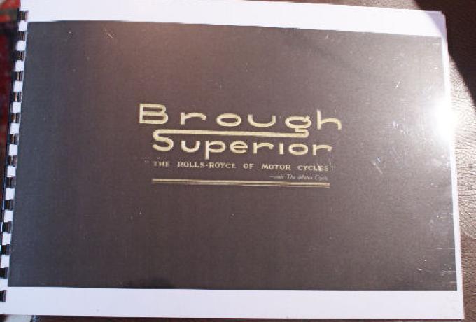Brough Superior Catalogue Photocopies 1937