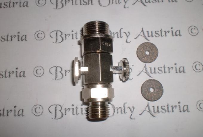 Benzinhahn 3/8" BSP: 1/4" ohne Filter