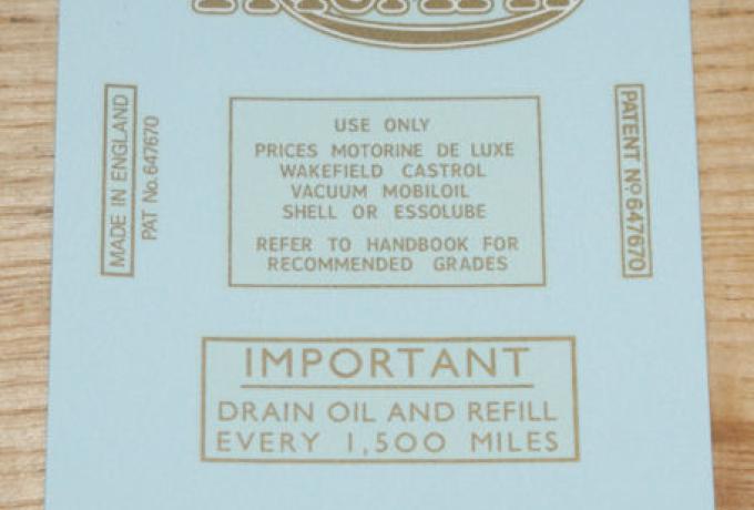 Triumph Transfer Set Model 3S, 3H, 5H, 6S, 5T 1937-52