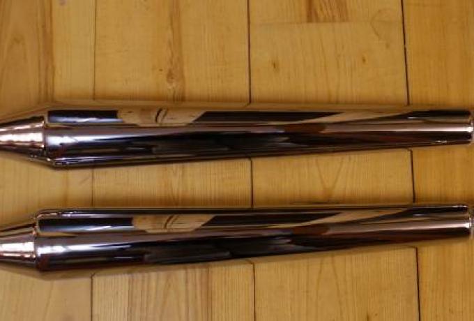 Norton Peashooter Silencers 1 1/2" large size - BSA/Triumph /Pair
