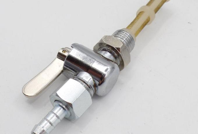 Petrol Tap without Tube 1/4" with Spigot and Nut