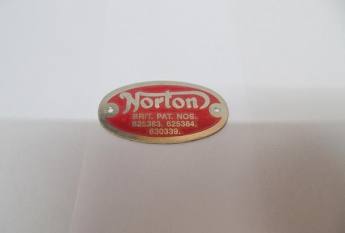 Norton Patentplatte für Kurbelwellengehäuse linke Seite