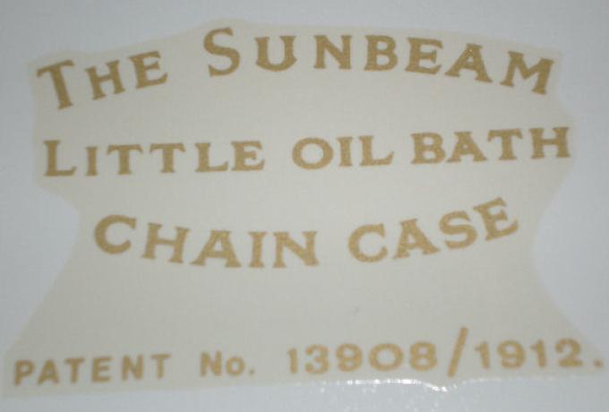 Sunbeam Transfer for Chaincase, all years