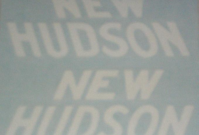 New Hudson Tank Aufkleber Buchstaben in weiß 1931/32 /Paar