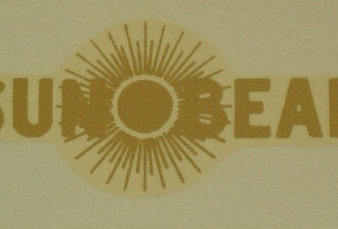 Sunbeam Abziehbild für Beiwagen Pnl. 1920/30s