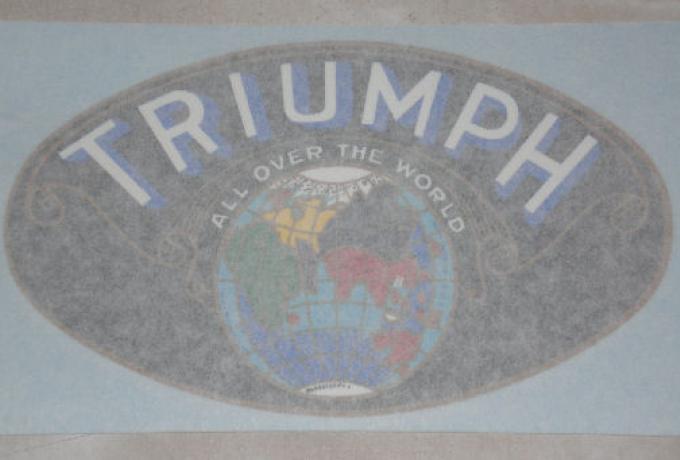 Triumph Sticker "All over the world" blue