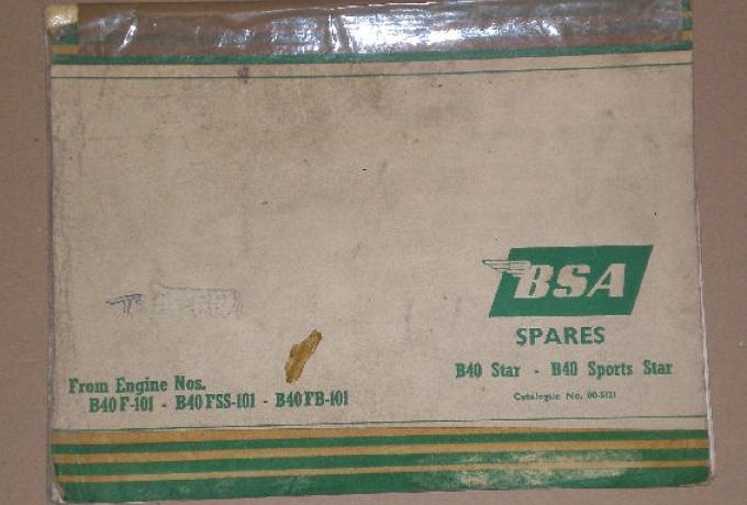 BSA Spares, Teilebuch -B40 Star-B40 Sports Star
