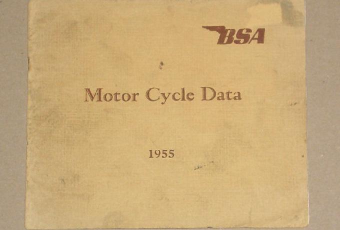 BSA Motor Cycle Data 1955