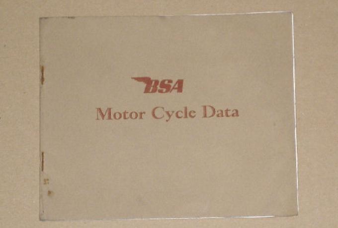 BSA Motor Cycle Data