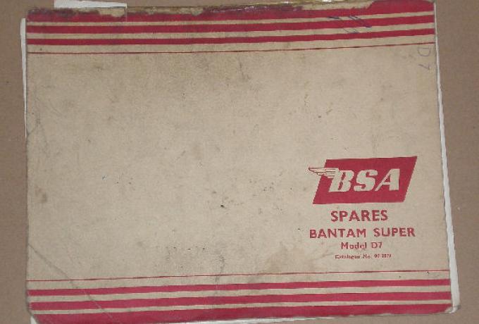 BSA Spares, Teilebuch - Bantam Super-Model D7