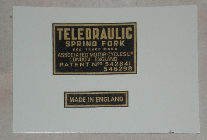 AJS/Matchless Abziehbild für Gabel bis 1955