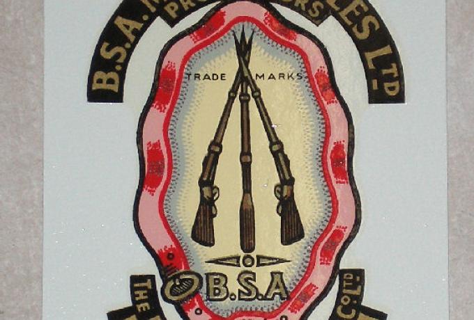 BSA Abziehbild für Lenkkopf und Werkzeugkasten ab 1953