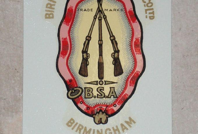 BSA Transfer for Tank and Headstock 1912/21