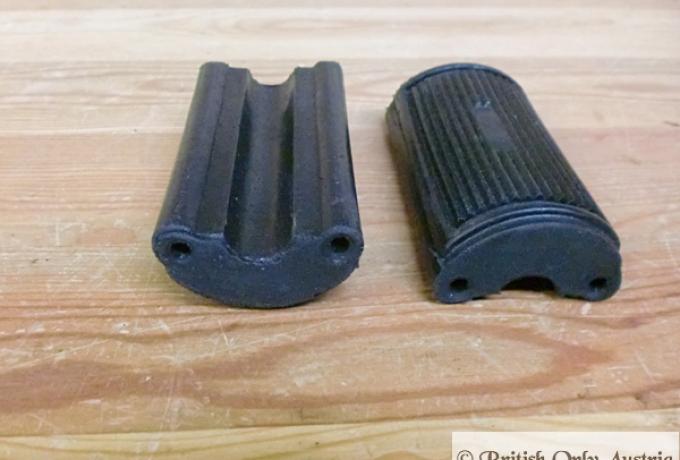 Footrest Pedal Rubbers, blank, D'Shape /Pair