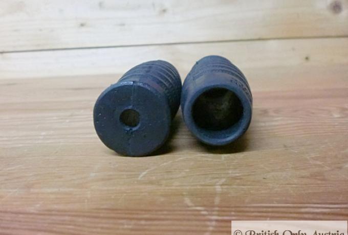 John Bull Handlebar Rubber closed end, 7/8" -Vintage 22mm x 105mm /Pair