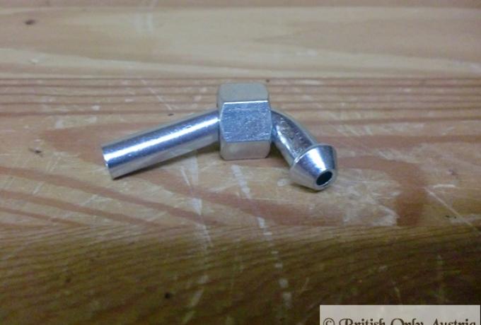 Fuel Pipe - 90 Degrees with nut 1/4"