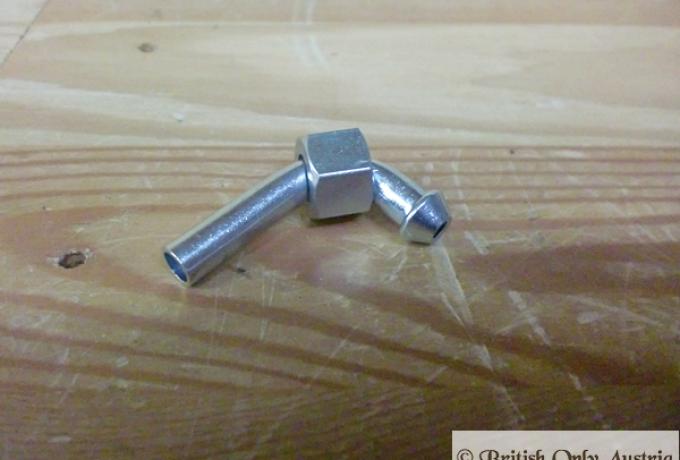 Fuel Pipe - 90 Degrees with nut 1/4"