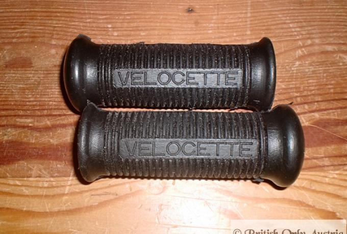 Velocette Footrest Rubbers / Pair with Logo