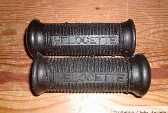 Velocette Footrest Rubbers / Pair with Logo