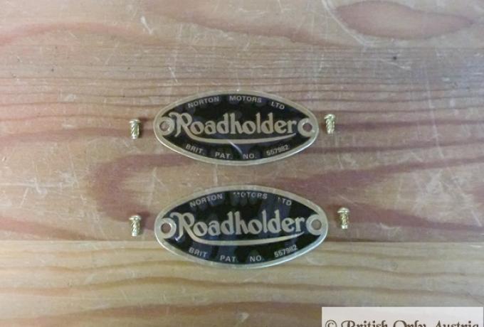 Norton Roadholder Plaketten /Paar mit Schrauben