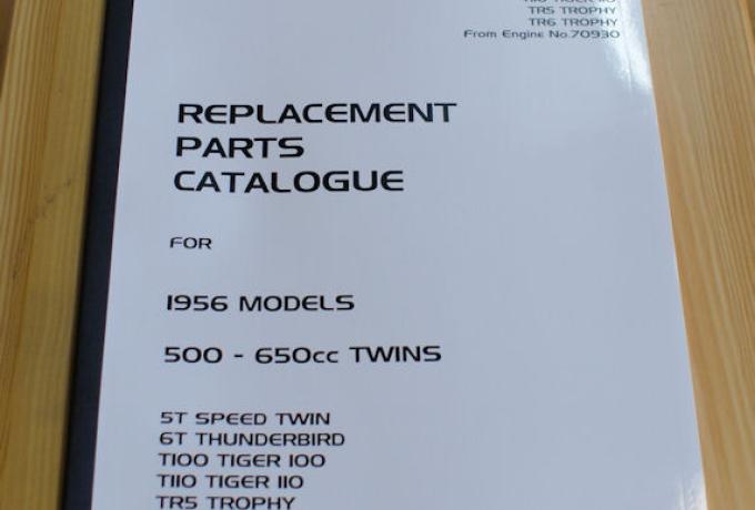 Triumph Replacement Parts Catalogue No12 1956 5/6T, TR5/6, T100/110