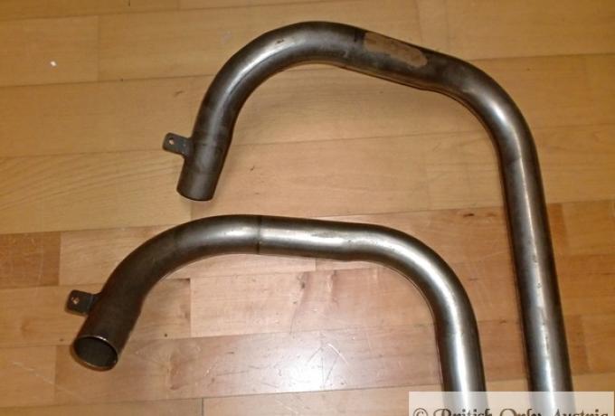 BSA Blue Star Exhaust Pipes 1 3/4" /Pair unchromed