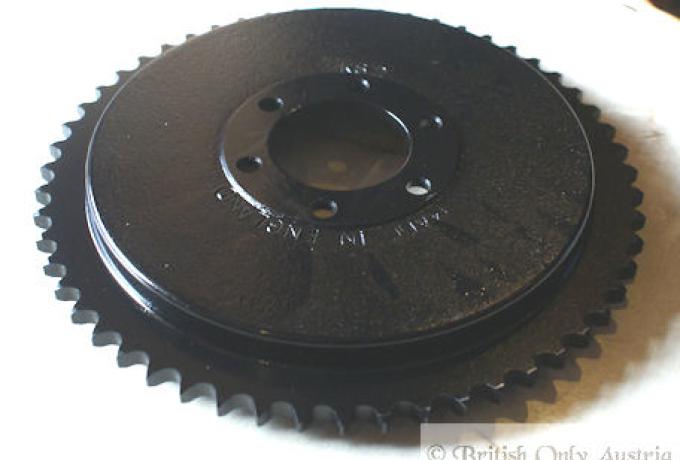 Velocette Hinteres Kettenrad / Bremstrommel f. 3/4" Bremsschuhe