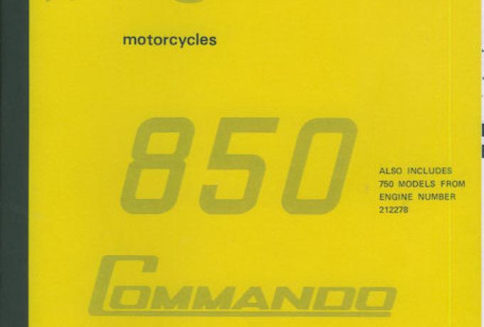 Norton 850 commando - parts list 