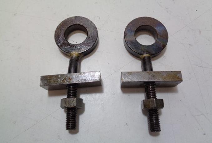 Brough Superior Rear wheel adjusters /Pair