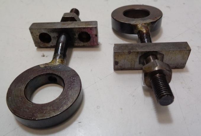 Brough Superior Rear wheel adjusters /Pair