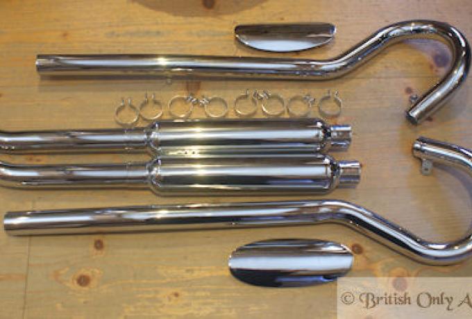 BSA High Level Blue Star / Empire Star / Q8 Exhaust System 1 3/4" - 44mm