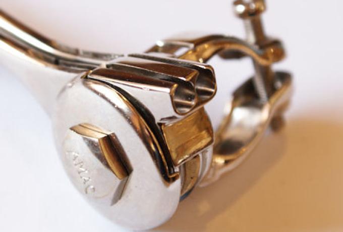 Amac Double Lever Air/Throttle rhs push away/Lhs pull 1" - 25mm Nickel plated 