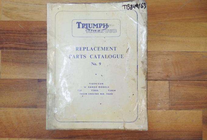 Triumph Tiger Cub Replacement Parts Catalogue No.9