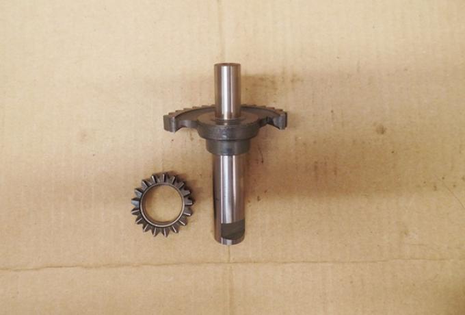 BSA DBD34 Goldstar Kickstart Quadrant sw. arm + Kickstart Ratchet Pinion