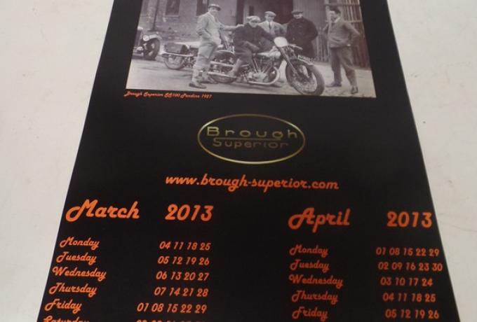 Brough Superior Kalender 2013
