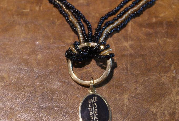 Brough Superior Lange Perlen Halskette