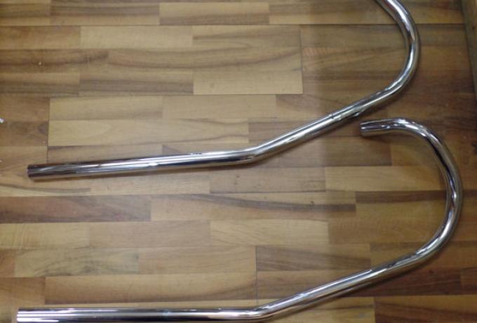 Rudge Renn-Auspuffrohre/Auspuffkrümmer 38mm /Paar,Chrom