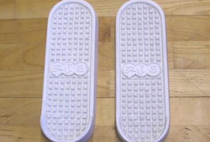 AJS Footboard Rubbers White /Pair