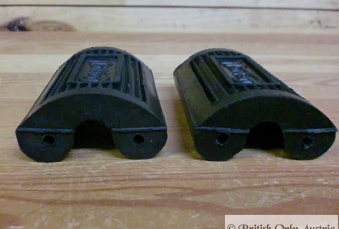 Norton Footrest Pedal Rubbers /Pair with Logo