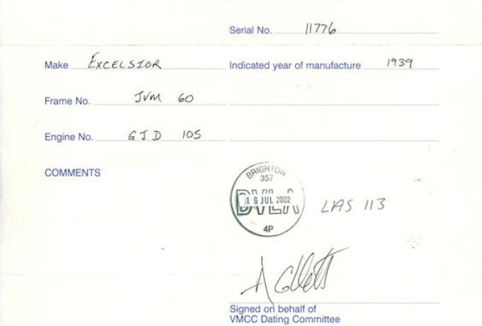 Excelsior Manxman 500cc 