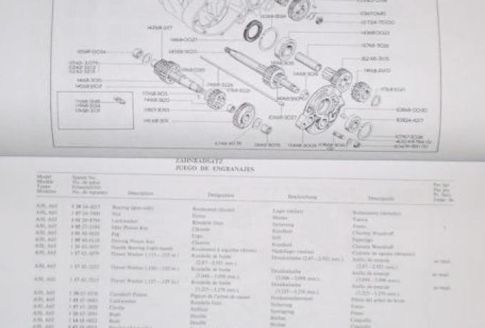 BSA A50/A65 Teilebuch 1964