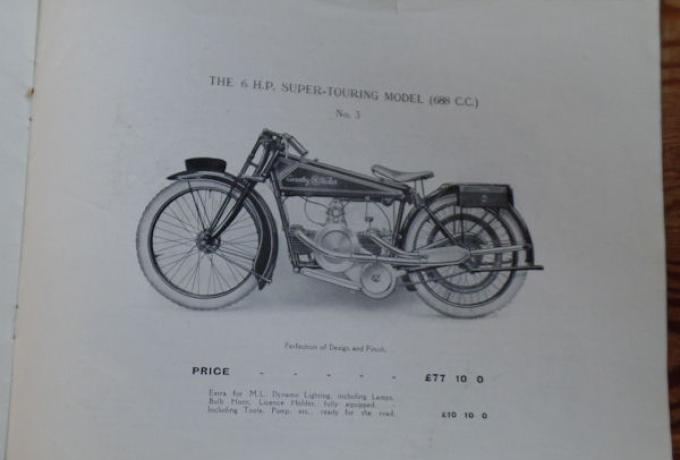 Coventry Victor, The Perfect Motor Cycle, 1924, Brochure